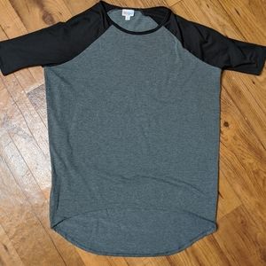 LuLaRoe XXS Irma Shirt Black & Gray